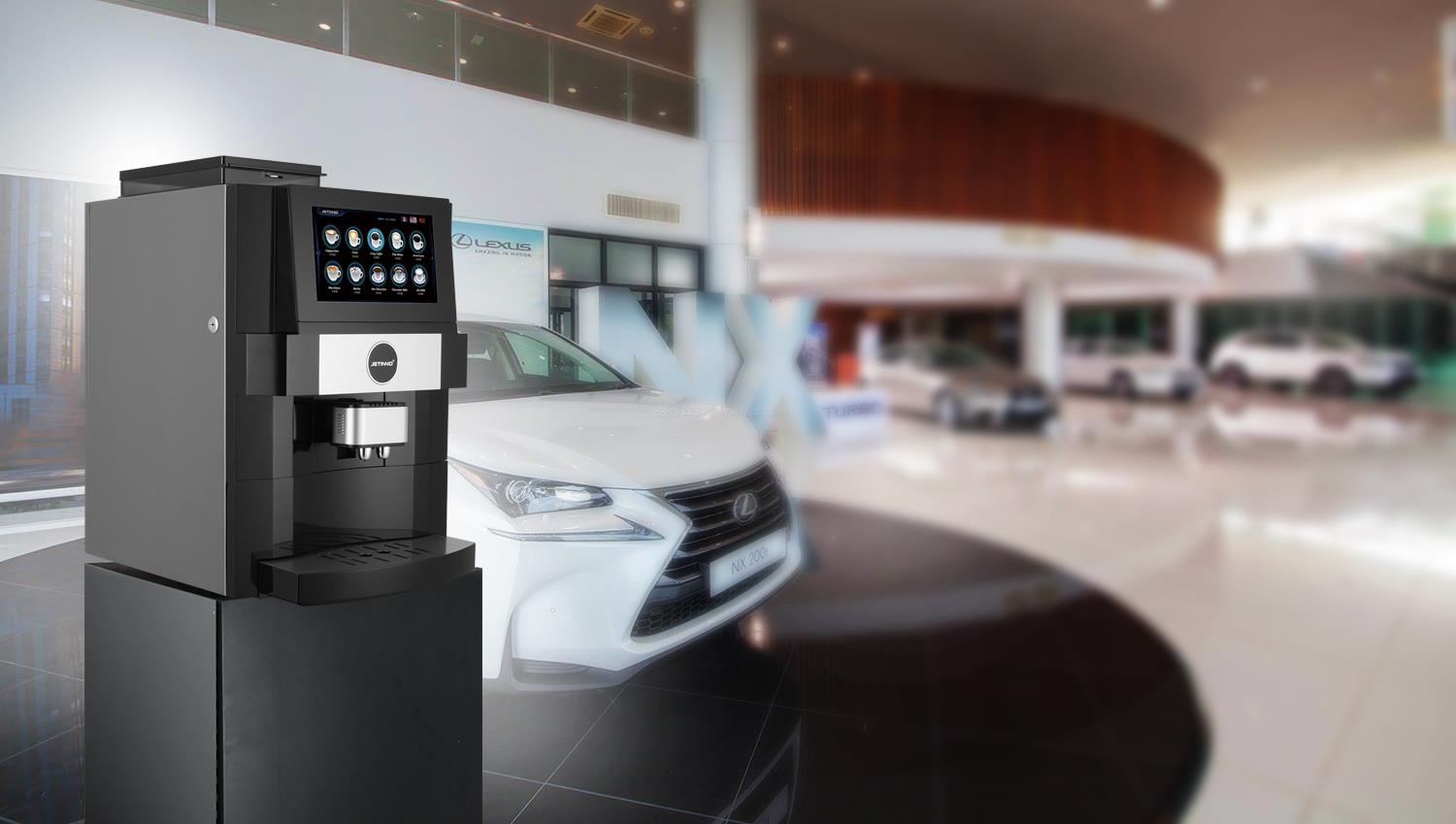 coffee vendin machine in car shop